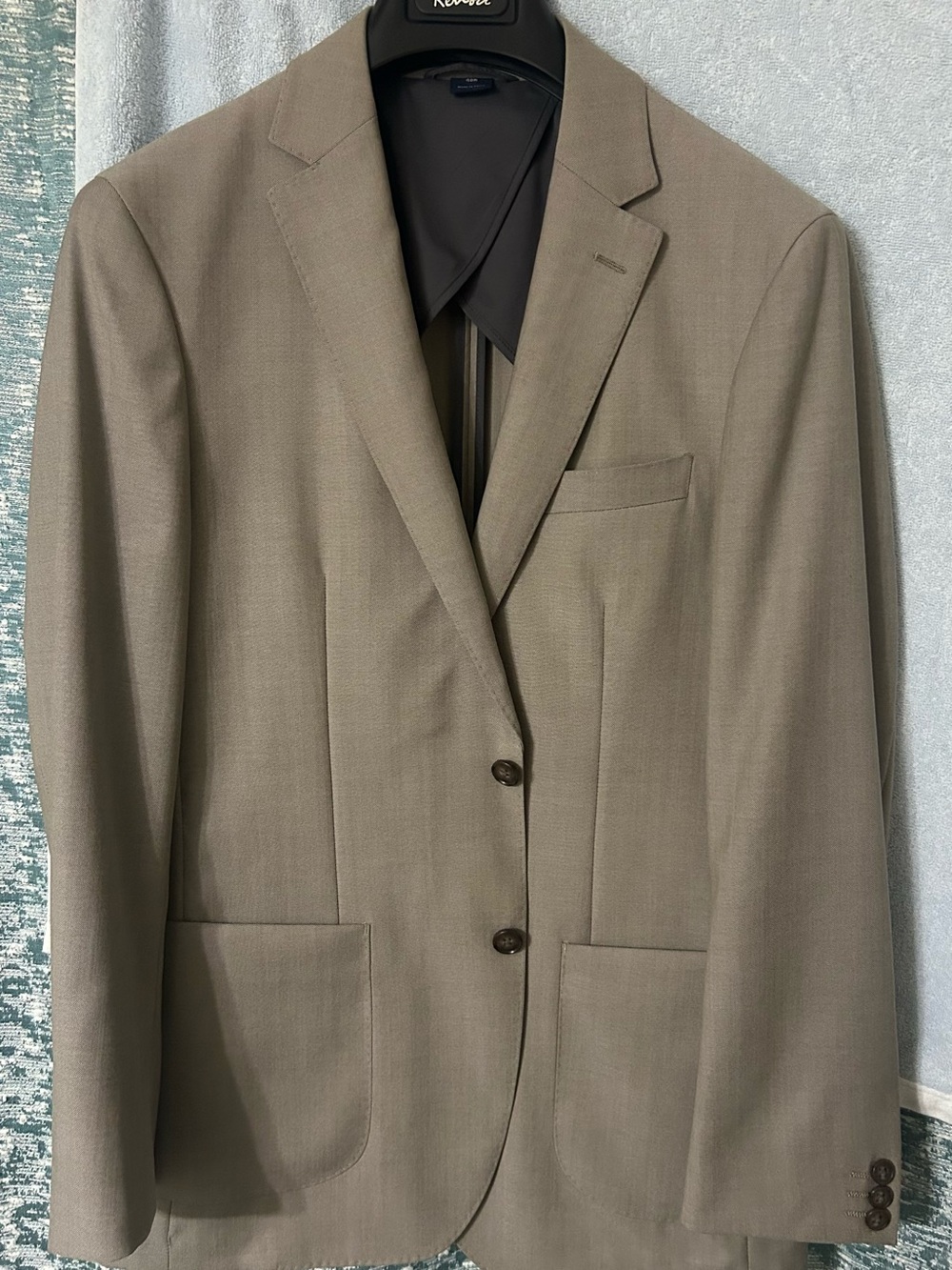 Mizzen+Main Taupe Two-Button Sport Coat